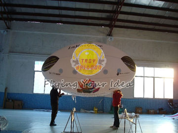 ωοειδές μπαλόνι διαφήμισης 3.5*2m επαναχρησιμοποιήσιμο διογκώσιμο, ποιοτικό PVC ηλίου 0.18mm με τη δίπλευρη εκτύπωση για το άνοιγμα των γεγονότων