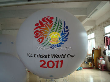 2.5m White advertising helium balloons with 2 sides digital printing for Sporting events
