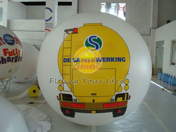 Άσπρα μπαλόνια ηλίου PVC μεγάλα τυπωμένα με τη UV προστατευμένη εκτύπωση για το άνοιγμα του γεγονότος